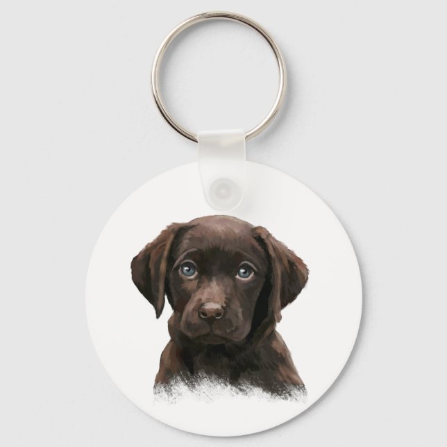 Chaveiro Chocolate Labrador Retriever Brown (Frente)