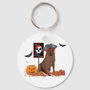 Chaveiro Chocolate Labrador Retriever Halloween