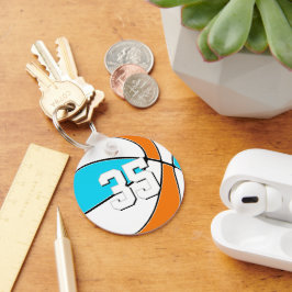 Chaveiro choose ANY team colors w jersey number basketball