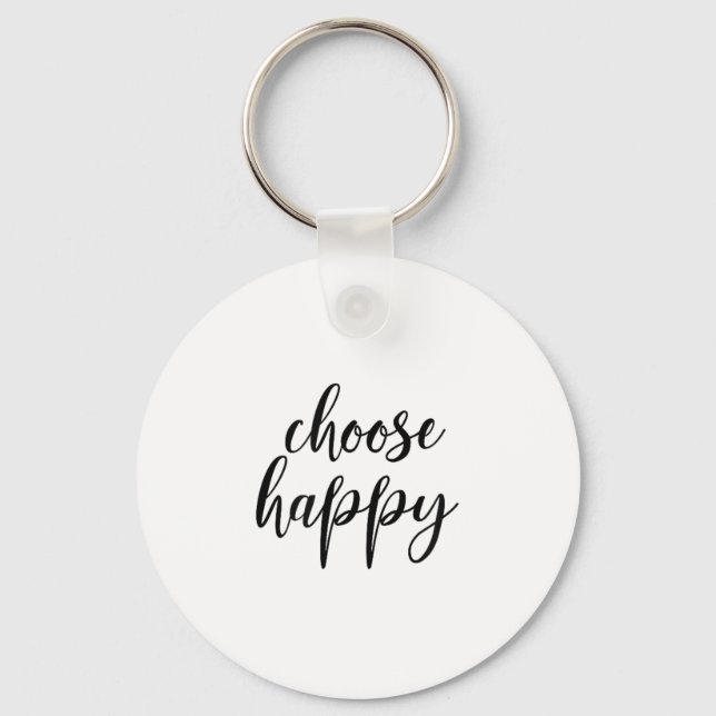 Chaveiro Choose Happy - For Women &amp; Men, Motivational Q (Frente)
