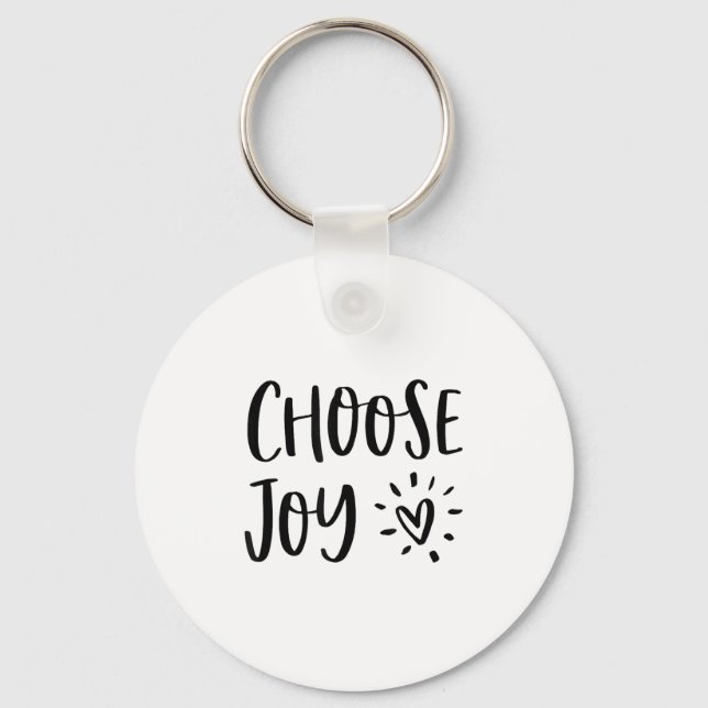 Chaveiro Choose Joy Hapness Heart Insrational Motivational  (Frente)