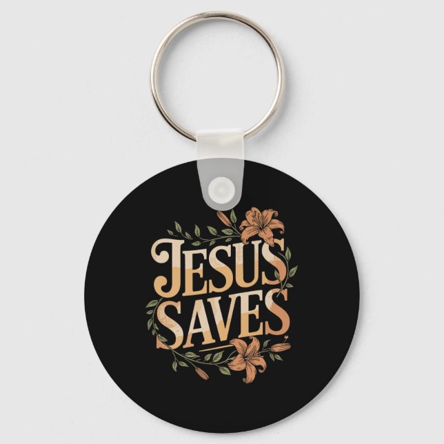 Chaveiro Christan Jesus Salva Premium (Frente)