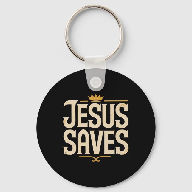 Chaveiro Christan Jesus Salva Premium (Frente)