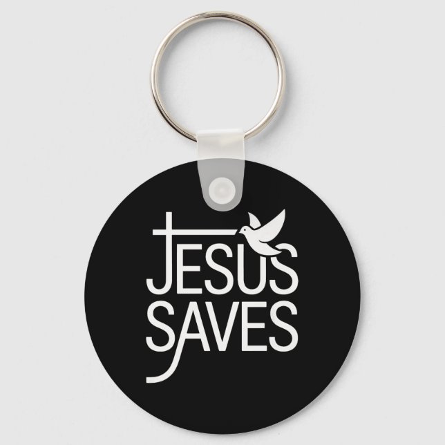 Chaveiro Christan Jesus Salva Premium (Frente)