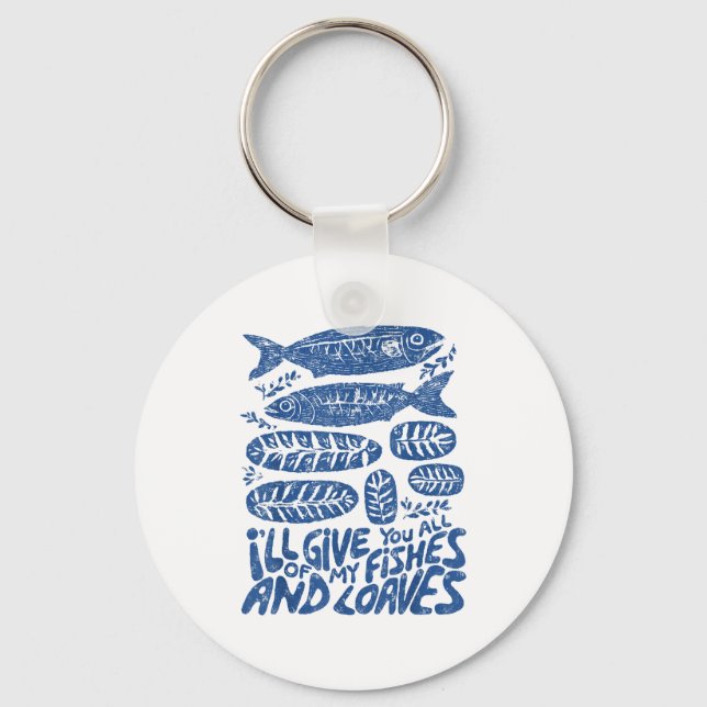 Chaveiro Christian 2 Fishes 5 Breads 5000 Against  (Frente)