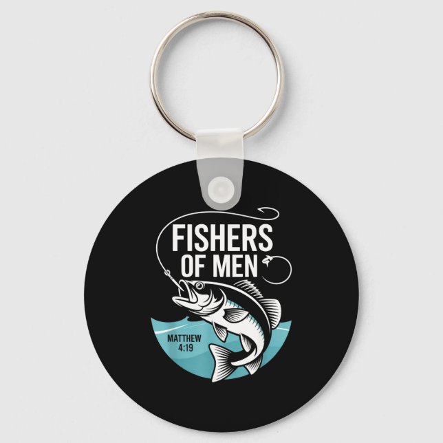 Chaveiro Christian Angler Fishers Of Men Matthew 4 19 Verse (Frente)