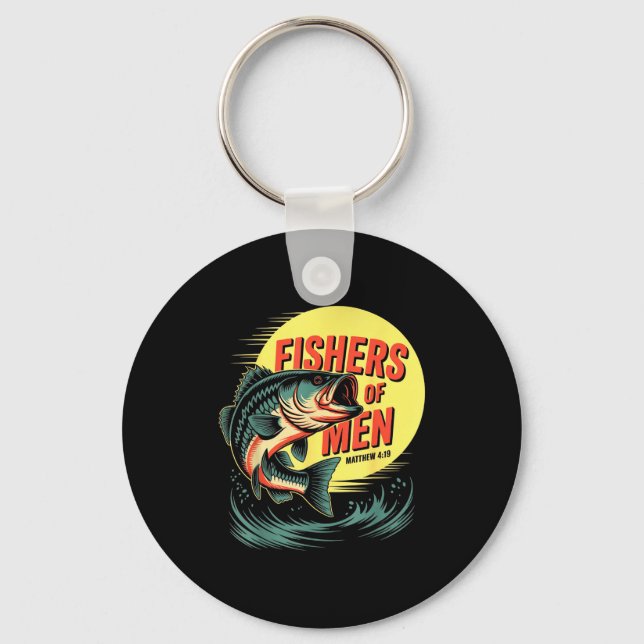 Chaveiro Christian Angler Fishers Of Men Matthew 4 19 Verse (Frente)