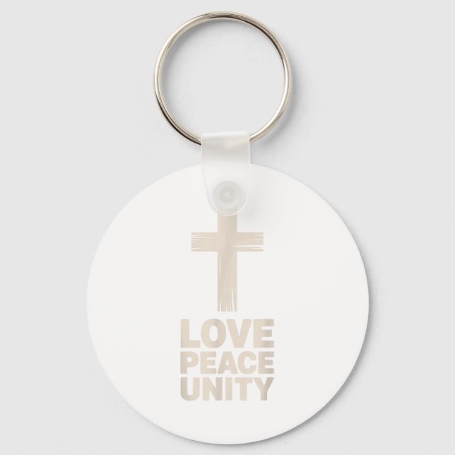 Chaveiro Christian Love Peace Unity Day  (Frente)
