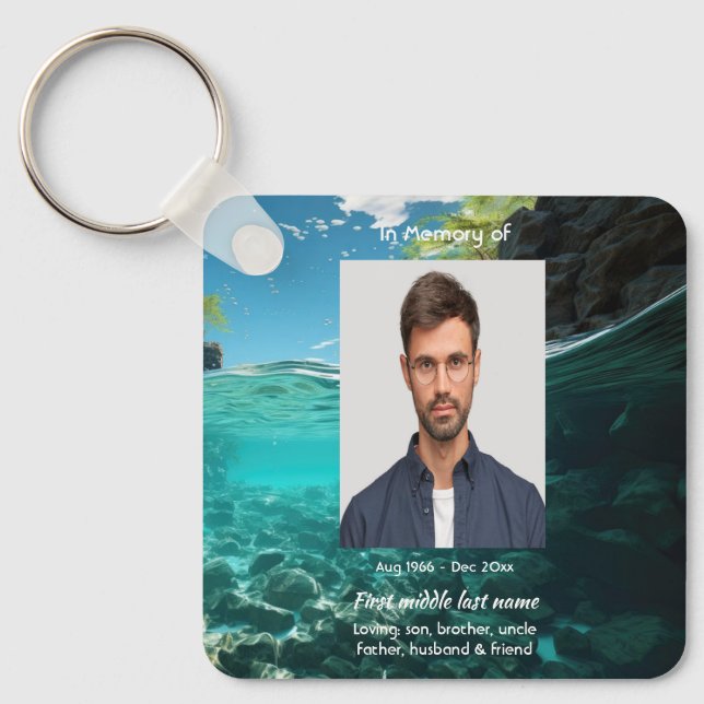 Chaveiro Christian Memorial Keepsake  Deep Sea Diving Diver (Frente)