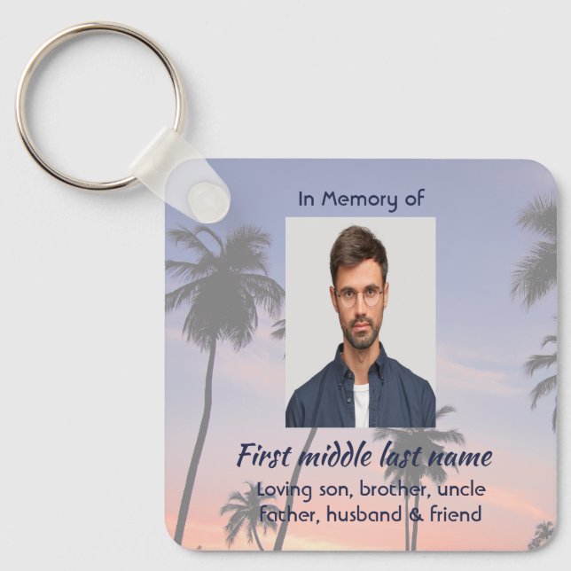 Chaveiro Christian Memorial Keepsake Tropical Beach (Frente)