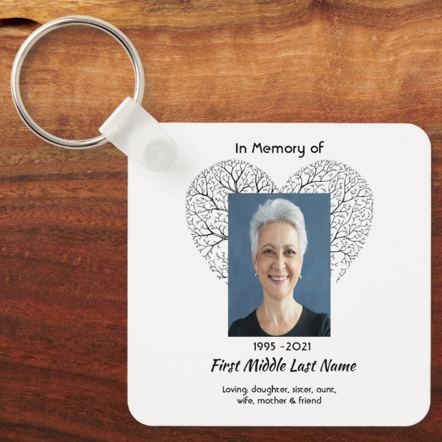 Chaveiro Christian Memorial  Tree of Life Heart Love (Frente)