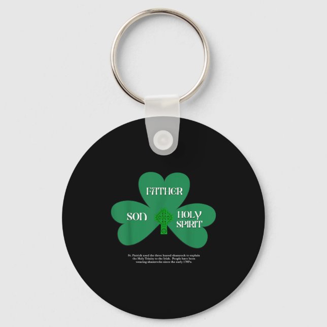 Chaveiro Christian St Patrick's Day Religious Trinity Clove (Frente)