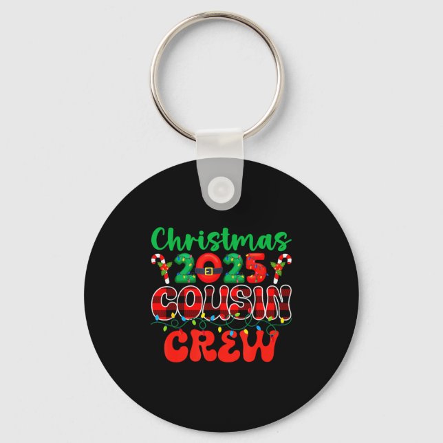 Chaveiro Christmas 2025 Cousin Crew Xmas Lights Family Reun (Frente)