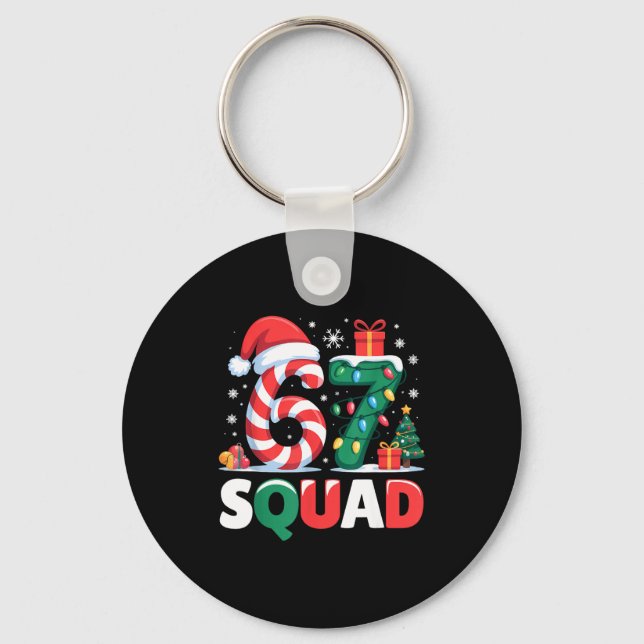Chaveiro Christmas 67 Squad Brainrot Funny Candy Cane Light (Frente)