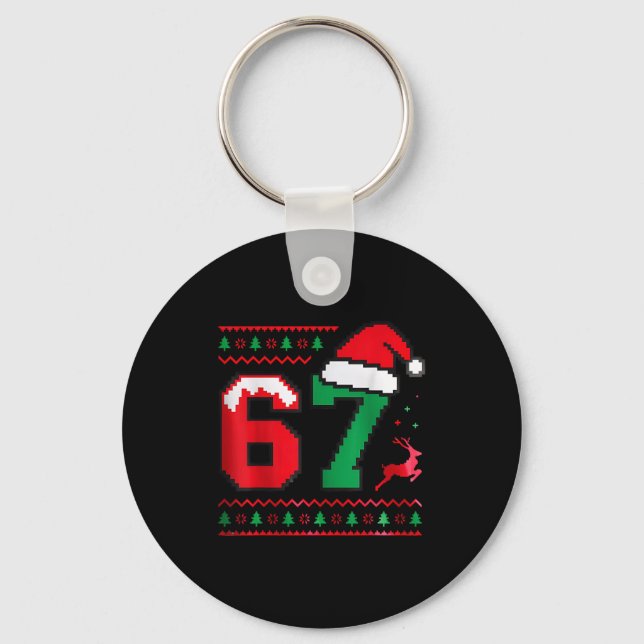 Chaveiro Christmas 67 Ugly Sweater Number 67 Design  (Frente)
