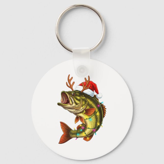 Chaveiro Christmas B Santa Hat With Lights Funny Fishing Xm (Frente)