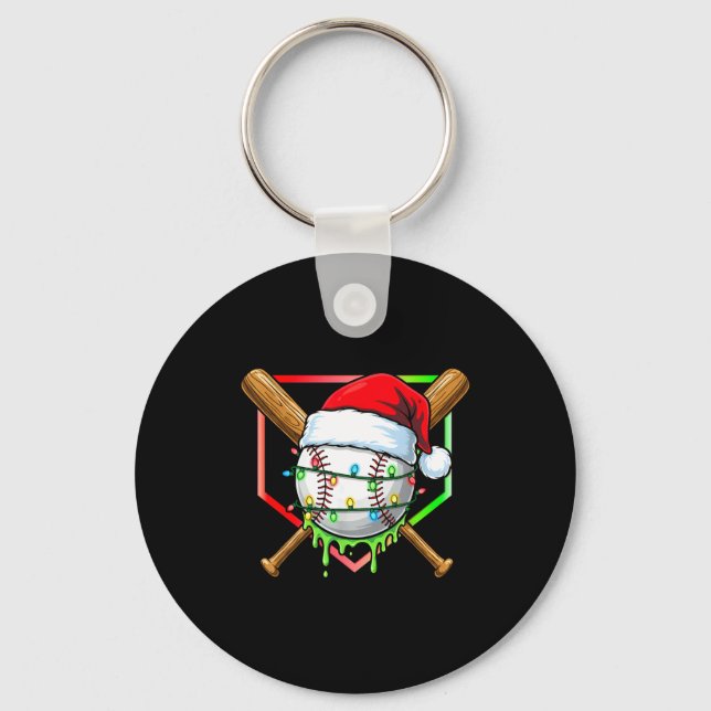 Chaveiro Christmas Baseball Drip Ice Cream Drip Baseball Lo (Frente)