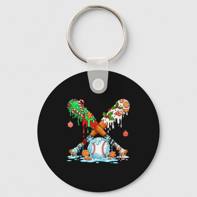 Chaveiro Christmas Baseball Ice Cream Drip Candy Game Day B (Frente)