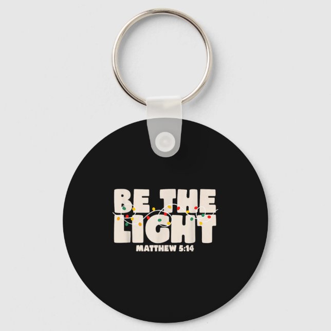 Chaveiro Christmas Bible Verse Be The Light Matthew 5_14  (Frente)