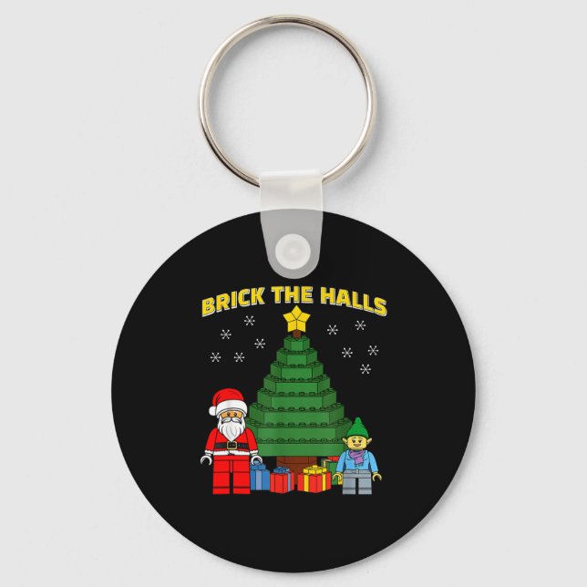 Chaveiro Christmas Building Bricks Brick The Halls Block Bu (Frente)