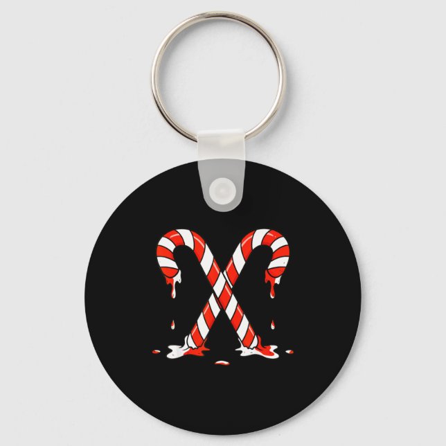 Chaveiro Christmas Candy Cane Drip Boys Girls Kids  (Frente)