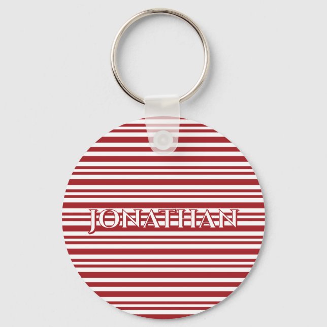 Chaveiro Christmas Candy Cane Stripes (Frente)