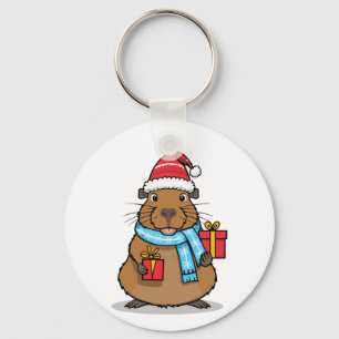 Chaveiro Christmas Capybara