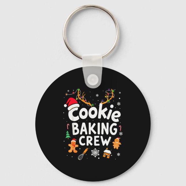 Chaveiro Christmas Cookie Baking Crew Family Baking Team Fu (Frente)