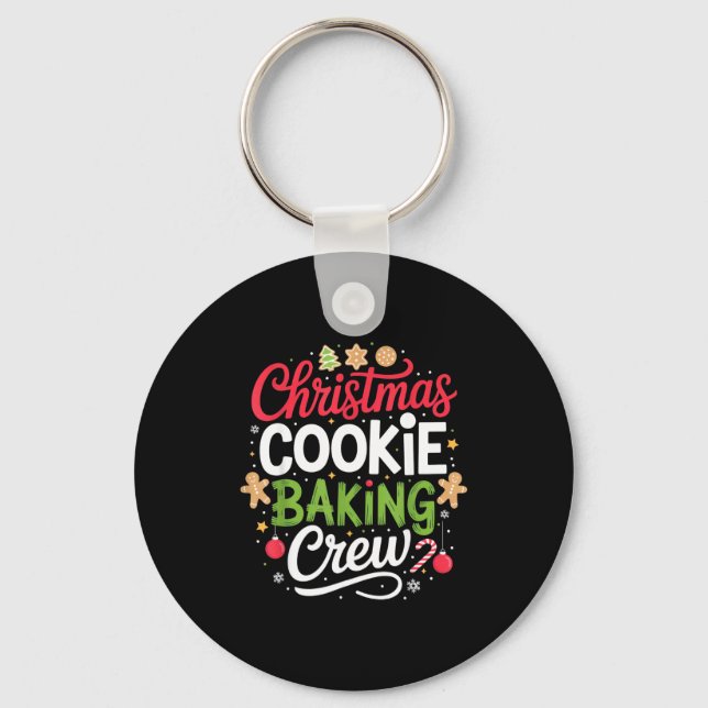 Chaveiro Christmas Cookie Baking Crew Mom Funny Proud Holid (Frente)