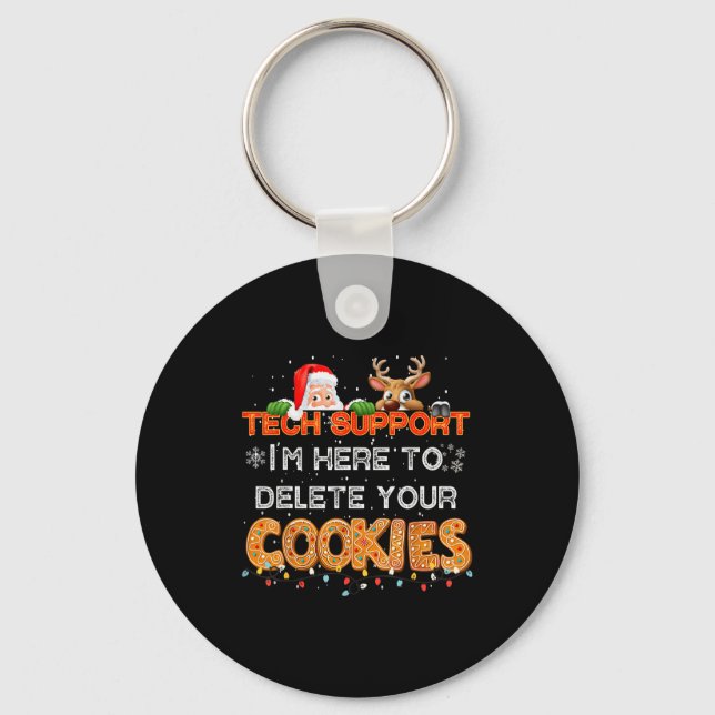 Chaveiro Christmas Cookie Crew Pajamas Tech Baking Family F (Frente)