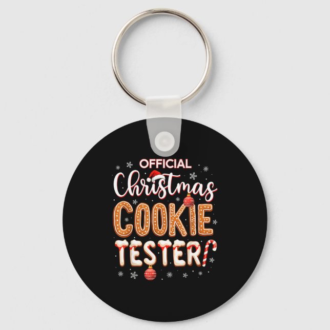 Chaveiro Christmas Cookie Tester Taster Baking Crew Toddle  (Frente)