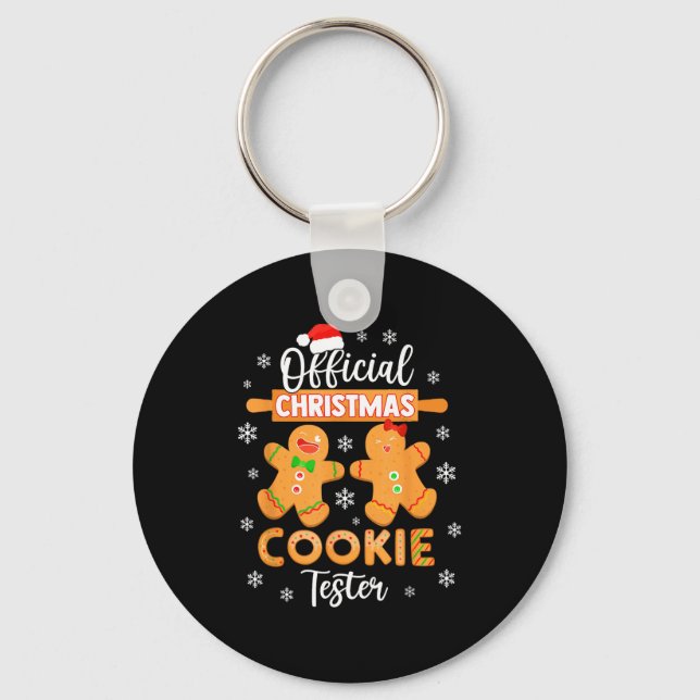 Chaveiro Christmas Cookie Tester Taster Baking Crew Toddle  (Frente)