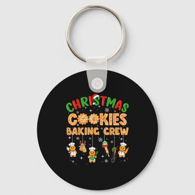 Chaveiro Christmas Cookies Baking Crew Funny Cookie Family  (Frente)