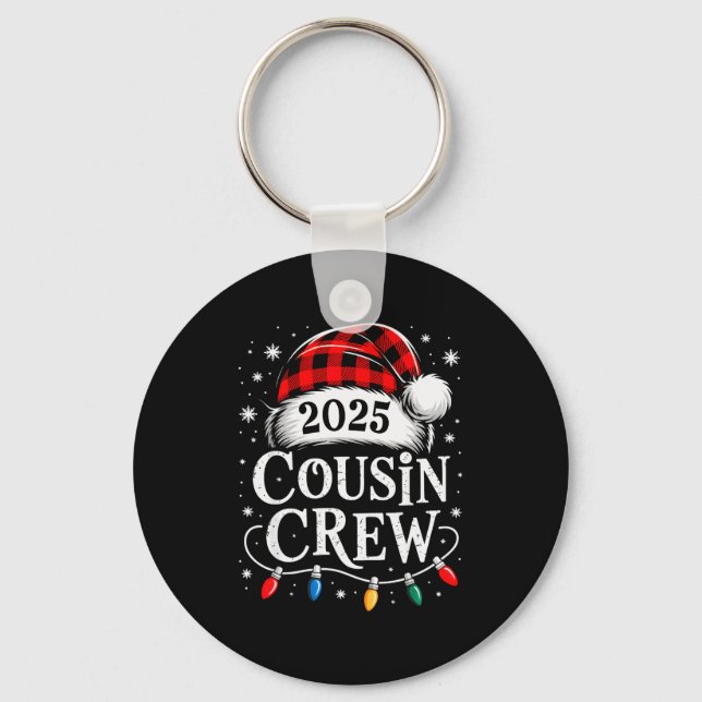 Chaveiro Christmas Cousin Crew 2025 Matching Xmas Family Pa (Frente)
