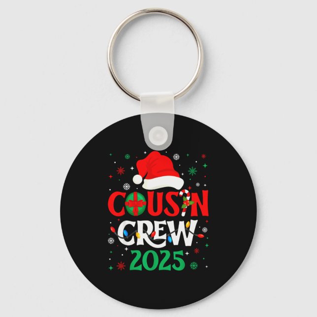 Chaveiro Christmas Cousin Crew 2025 Xmas Funny Matching Fam (Frente)