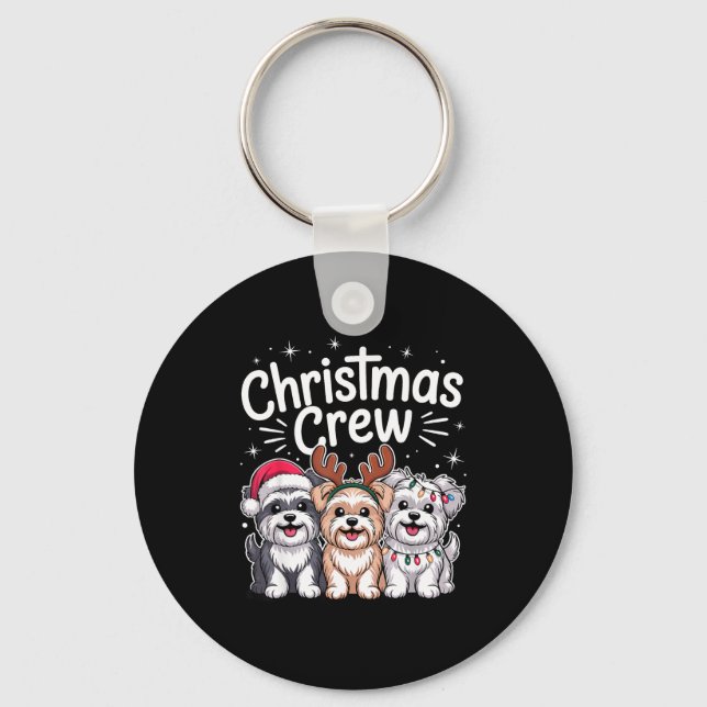 Chaveiro Christmas Crew Xmas Puppy Dog Breed Funny Christma (Frente)