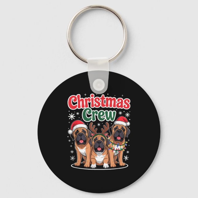 Chaveiro Christmas Crew Xmas Puppy Funny Christmas English  (Frente)