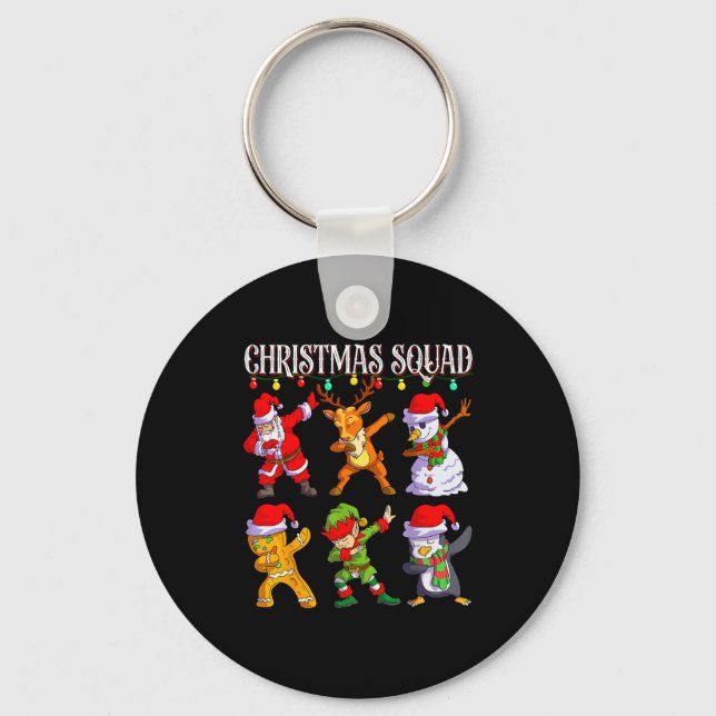 Chaveiro Christmas Dab Santa Friends Matching Family Christ (Frente)