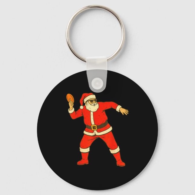 Chaveiro Christmas Disc Golf Vintage Funny Santa Xmas  (Frente)