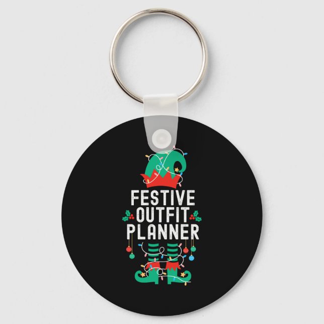 Chaveiro Christmas Elf Office Team Party Family Matching _1 (Frente)