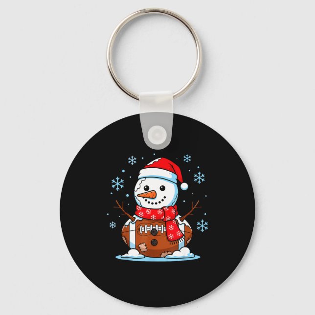 Chaveiro Christmas Football Snowman Kids Football Christmas (Frente)