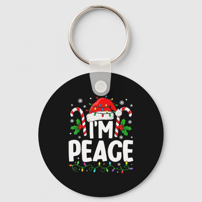 Chaveiro Christmas Funny I Come In Peace Couple Matching Me (Frente)