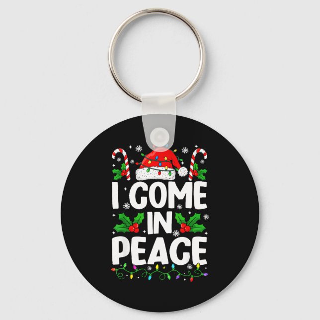 Chaveiro Christmas Funny I Come In Peace Couple Matching Me (Frente)