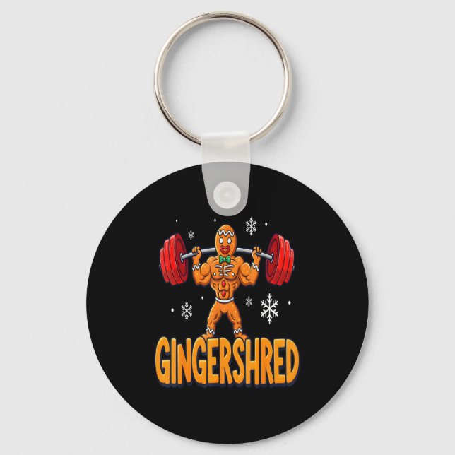 Chaveiro Christmas Gingershred Gym Bodybuilding Funny Ginge (Frente)