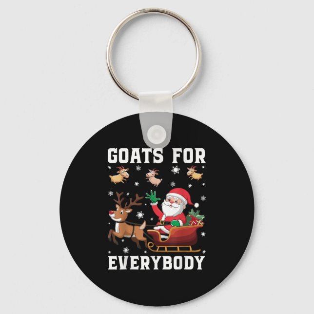 Chaveiro Christmas Goats Uni-kids Christmas Goat Funny , Bl (Frente)
