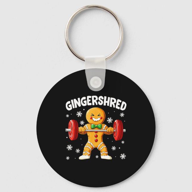 Chaveiro Christmas Gym Gingerbread Gingershred Xmas Workout (Frente)