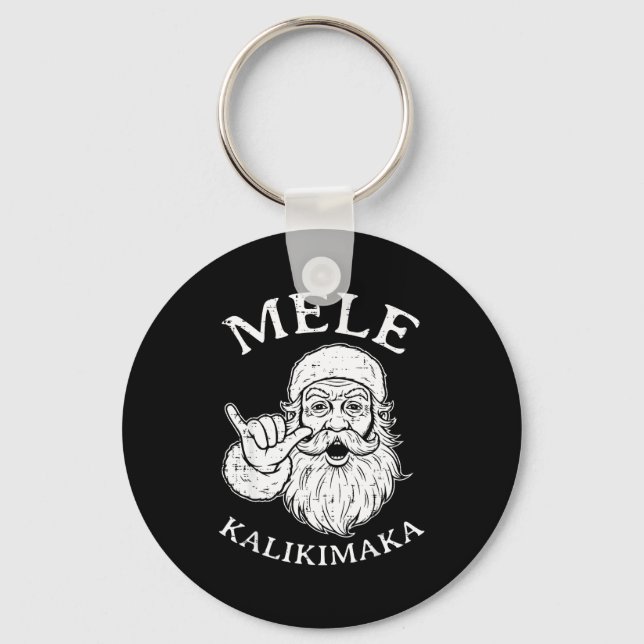 Chaveiro Christmas Hawaii Santa Mele Kalikimaka Xmas Men Wo (Frente)