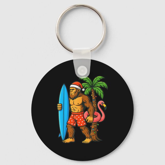 Chaveiro Christmas In July Bigfoot Hawaiian Xmas Palm Tree  (Frente)