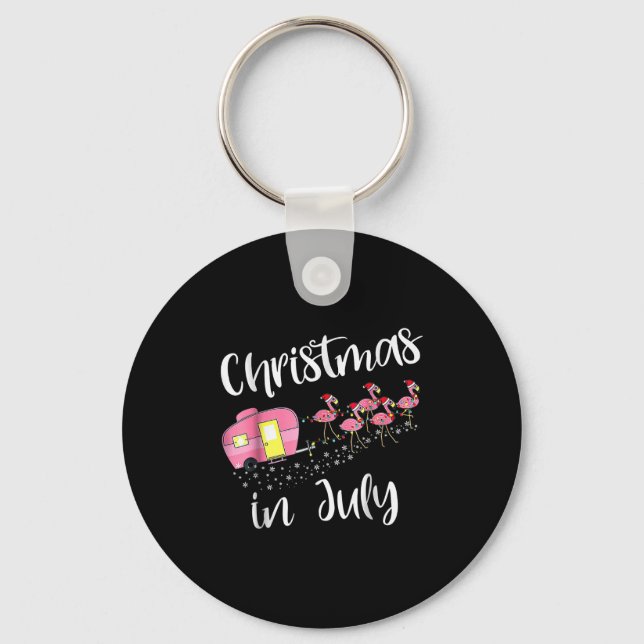 Chaveiro Christmas In July Flamingo Nk  (Frente)