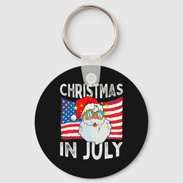Chaveiro Christmas In July Retro Hipster Funny Santa Men Wo (Frente)